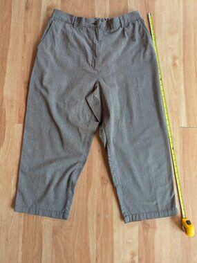 Women's LL Bean Cotton Capri Camp Pants Y2k Relaxed Vintage